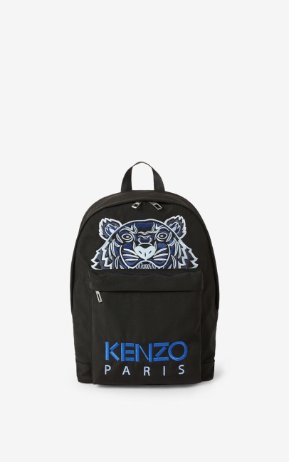 Kenzo Men Canvas Kampus Tiger Backpack Black